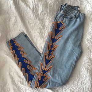 Sandro High Wasted Flame Jeans